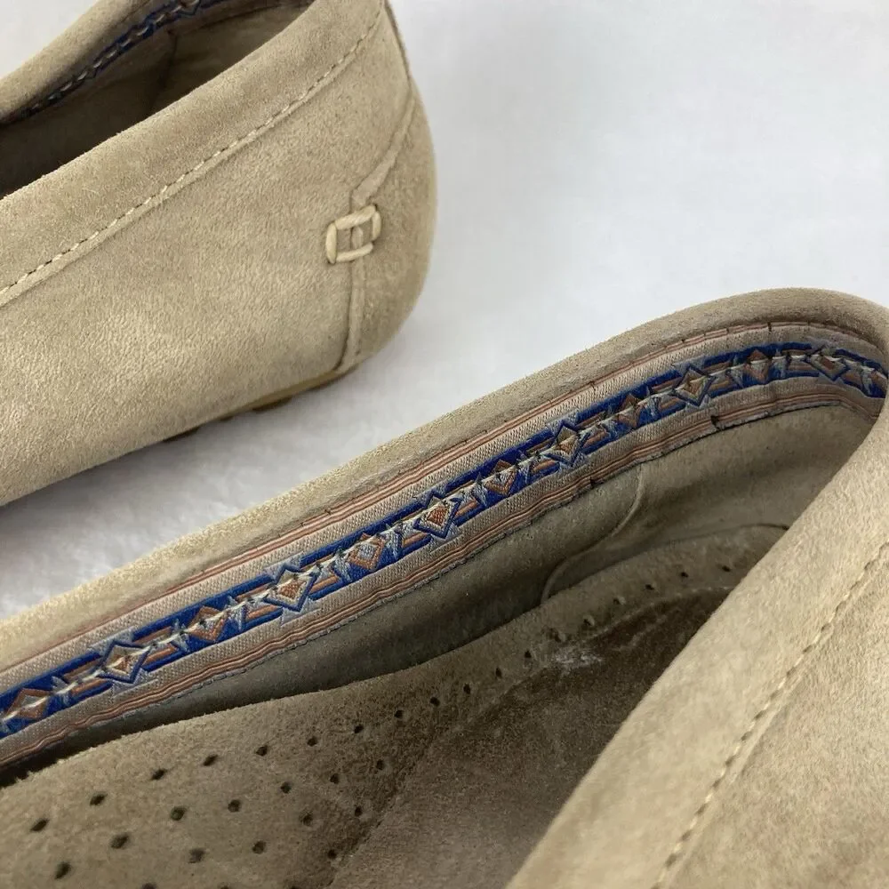LL Bean Brown Suede Slip-On Moccasins Loafers Driving Shoes Womans 7.5 M Comfort